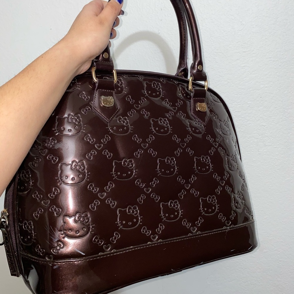 Hello Kitty Brown Leather Tote